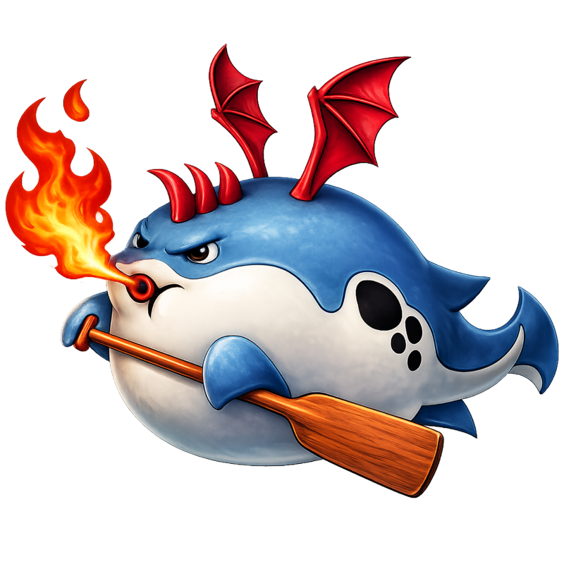 Fire Breathing Blowfish mascot